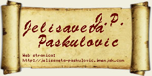 Jelisaveta Paskulović vizit kartica